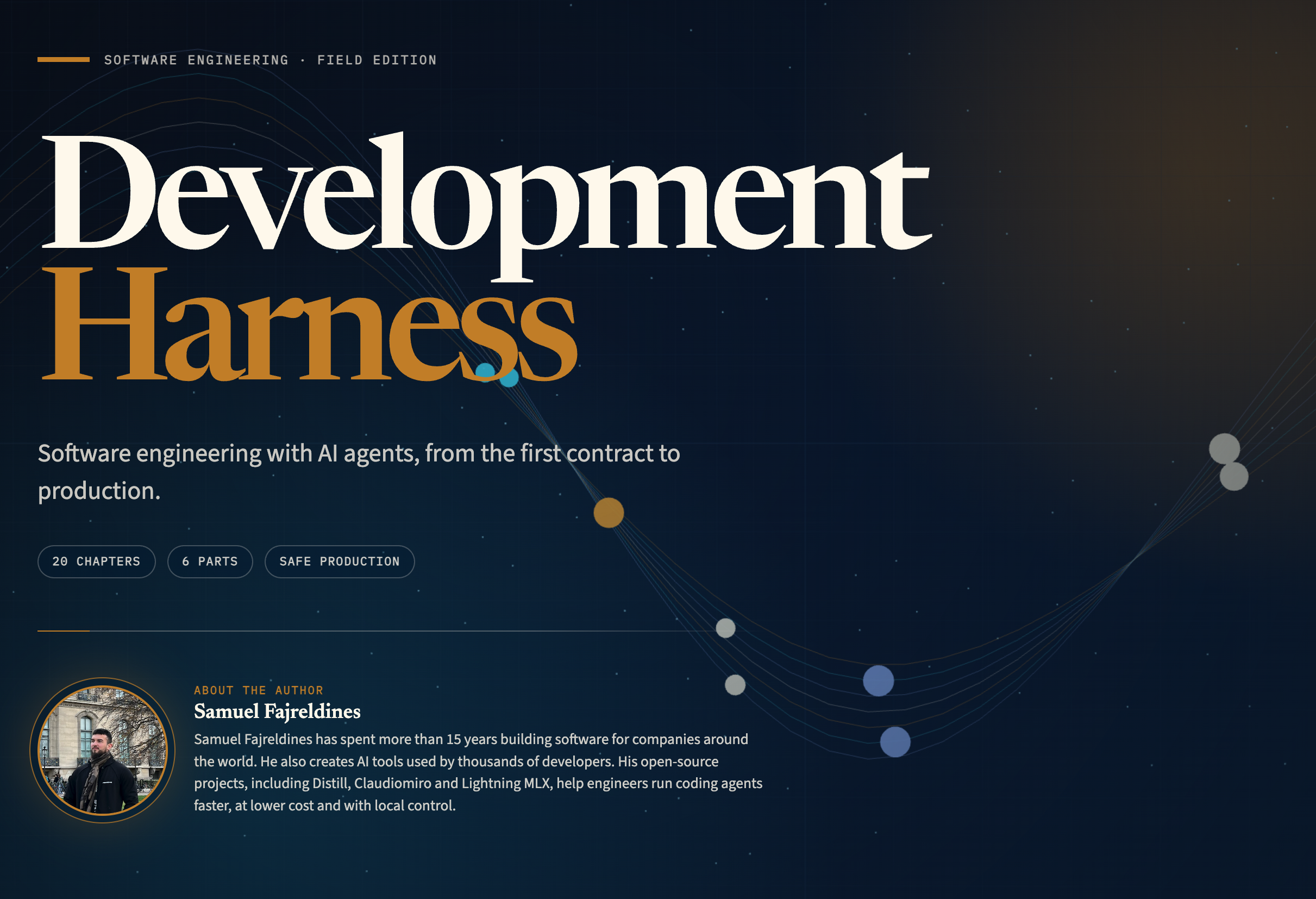 Capa do livro Development Harness sobre engenharia de software com agentes de IA
