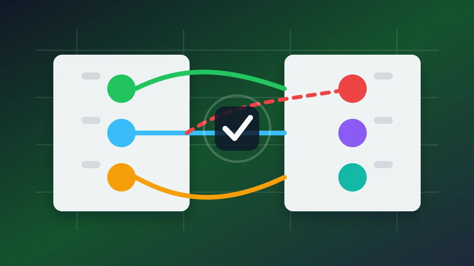 Abstract flow shows validation between apparent path and real path with no visible text.