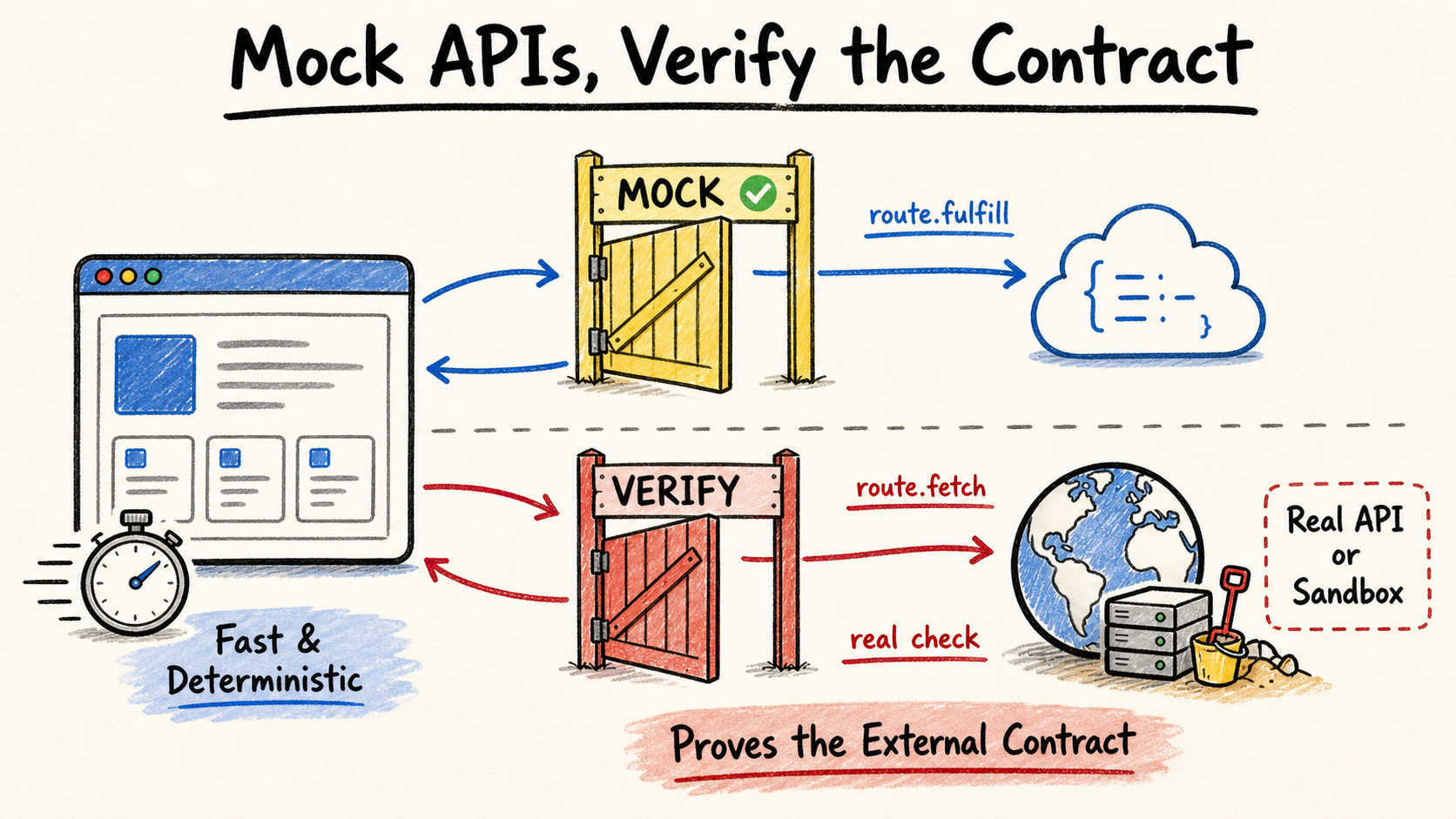 How to mock APIs in Playwright without false positives