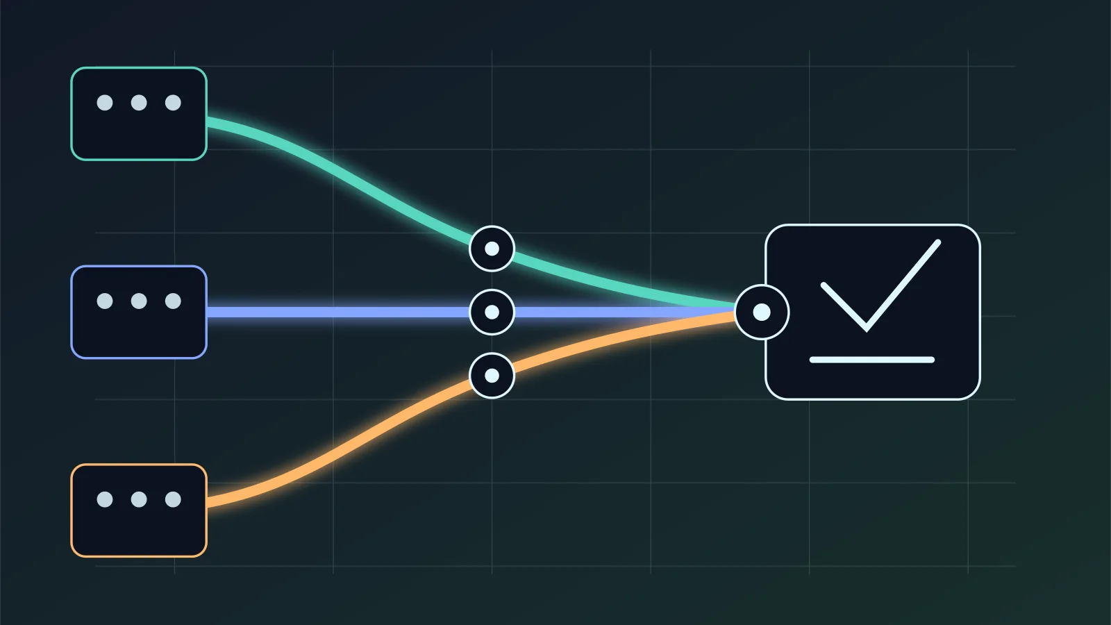 Abstract diagram shows subagent flows converging into final verification without visible text.