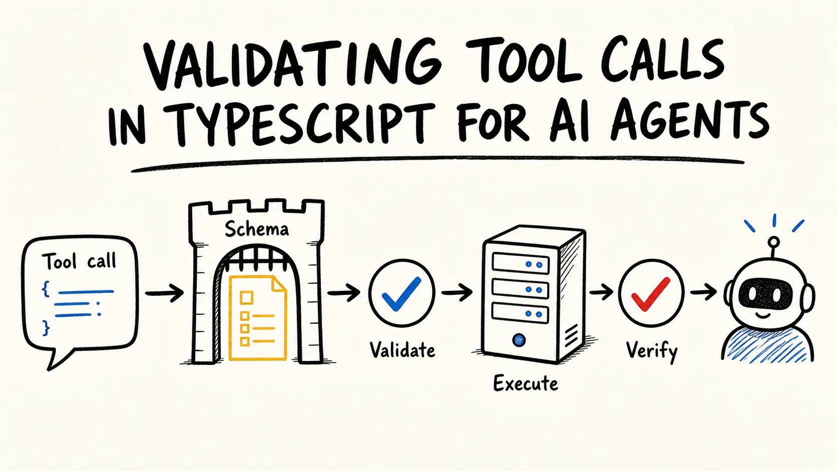 Validating tool calls in TypeScript for AI agents